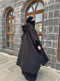Poncho Coat – Black