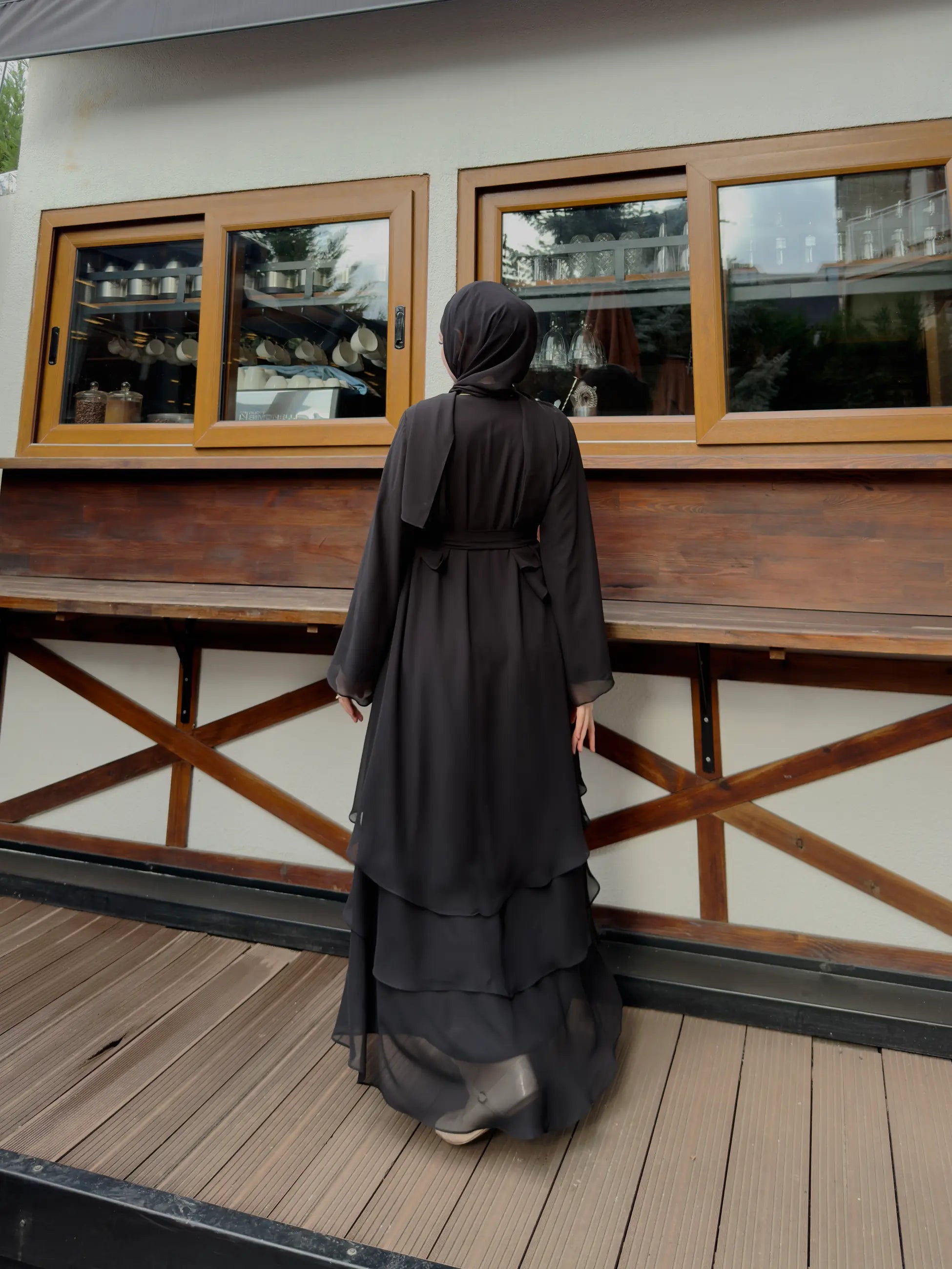 Chiffon Abaya + Umrah Shawl