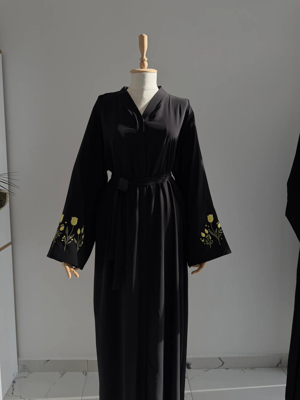 Embroidered Tulip Abaya + Shawl