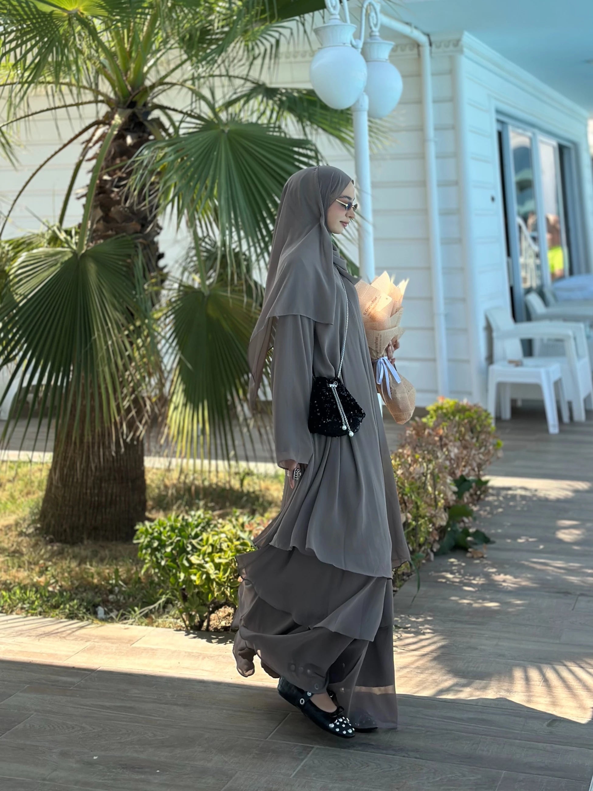 Chiffon Abaya + Umrah Shawl