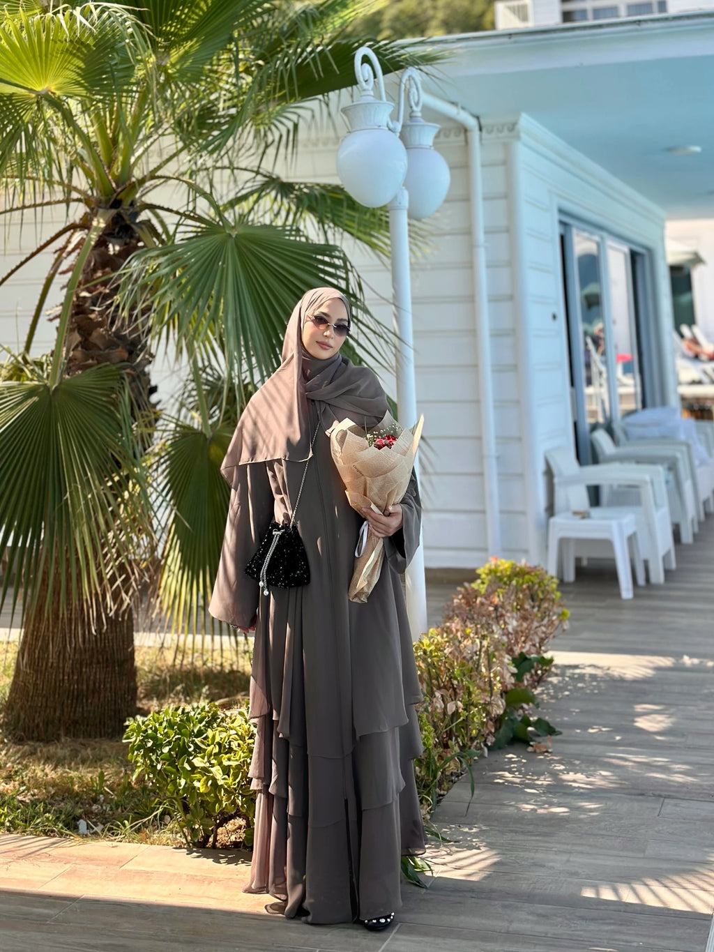 Chiffon Abaya + Umrah Shawl