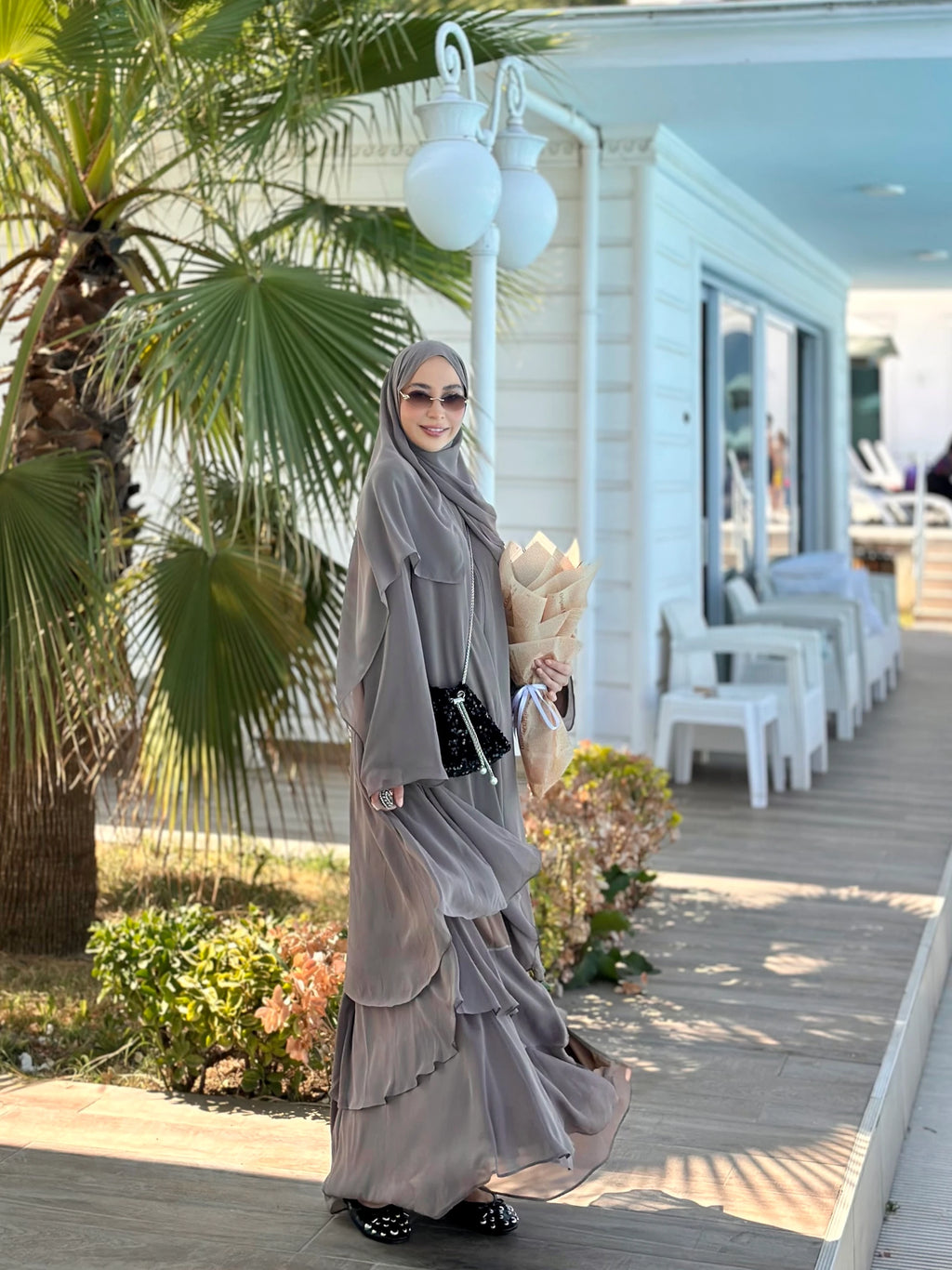 Chiffon Abaya + Umrah Shawl